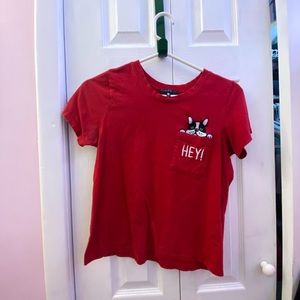 Red “hey” t shirt
